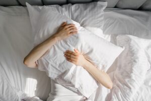 Photo of girl in bed